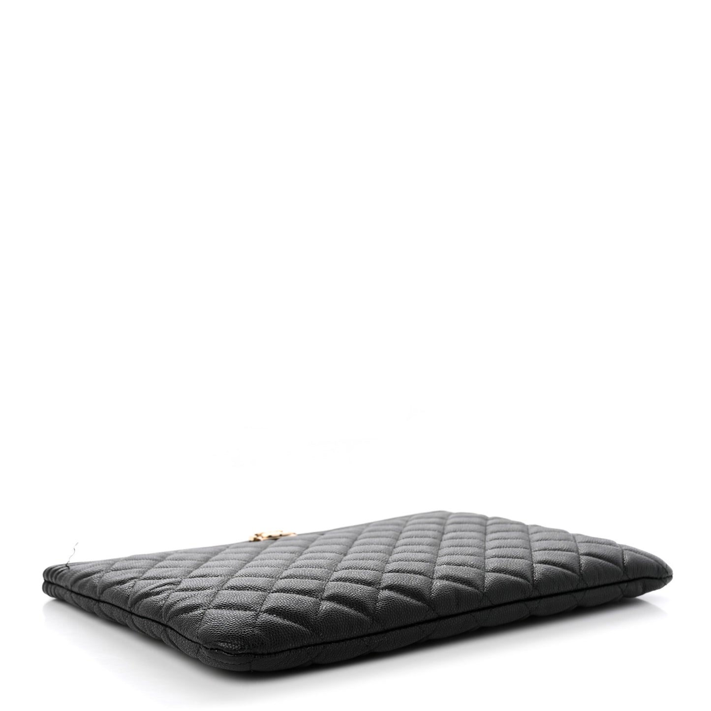 Caviar Quilted Medium Boy Cosmetic Case Black