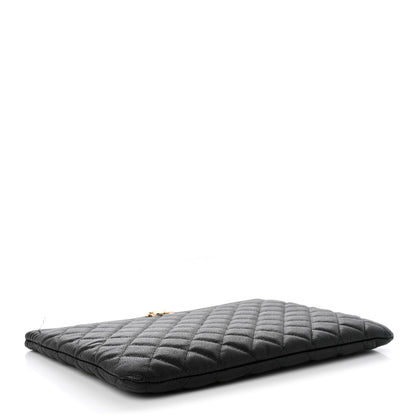 Chanel Caviar Quilted Medium Boy Cosmetic Case Black 4 of 10