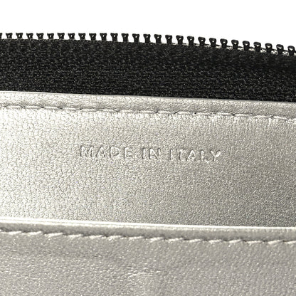 Chanel Lambskin Camellia Embossed Large Zip Around Gusset Wallet Black 7 of 9