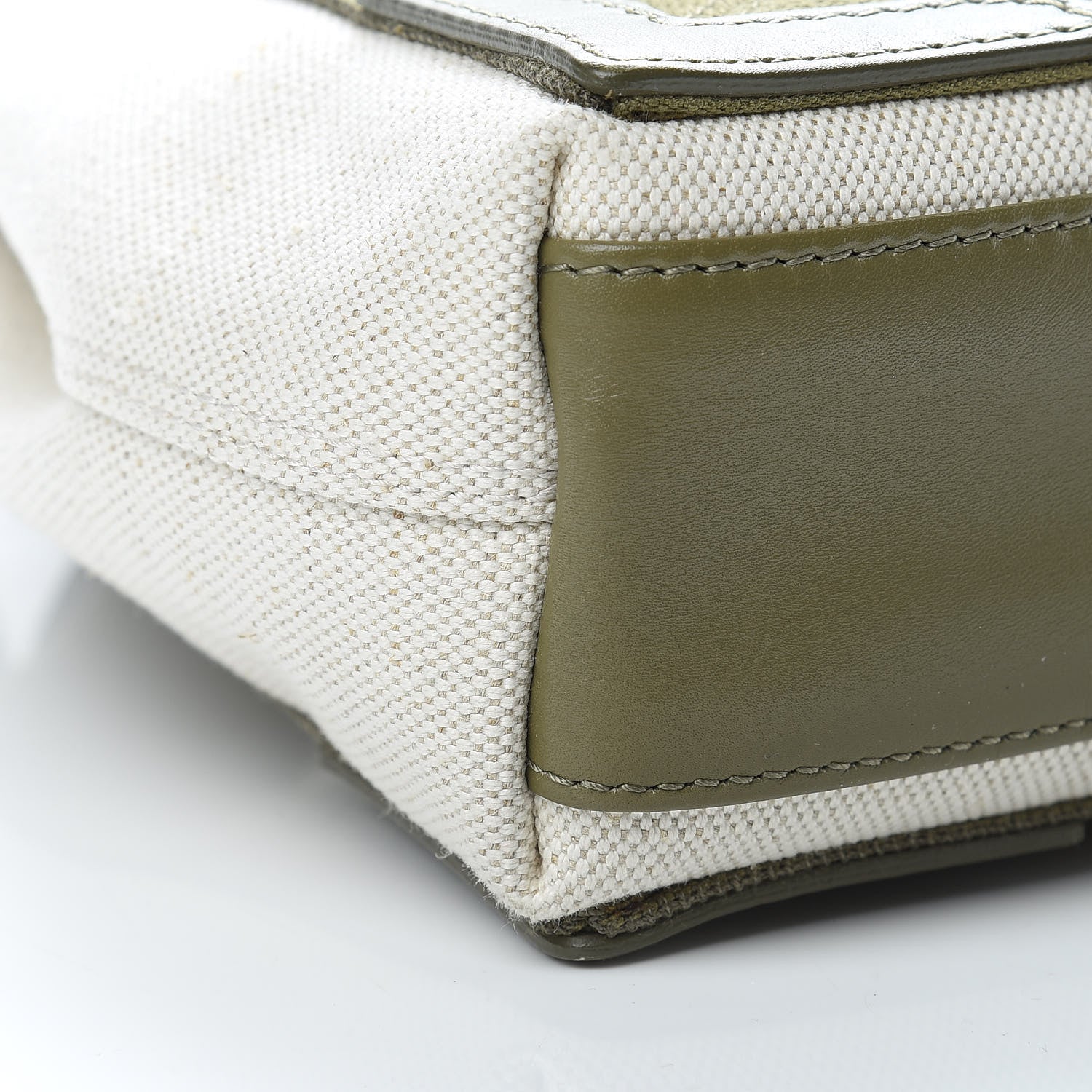 Balenciaga Cotton Canvas Calfskin Navy Cabas XS Natural Green 11 of 16