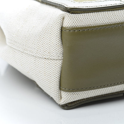 Balenciaga Cotton Canvas Calfskin Navy Cabas XS Natural Green 11 of 16