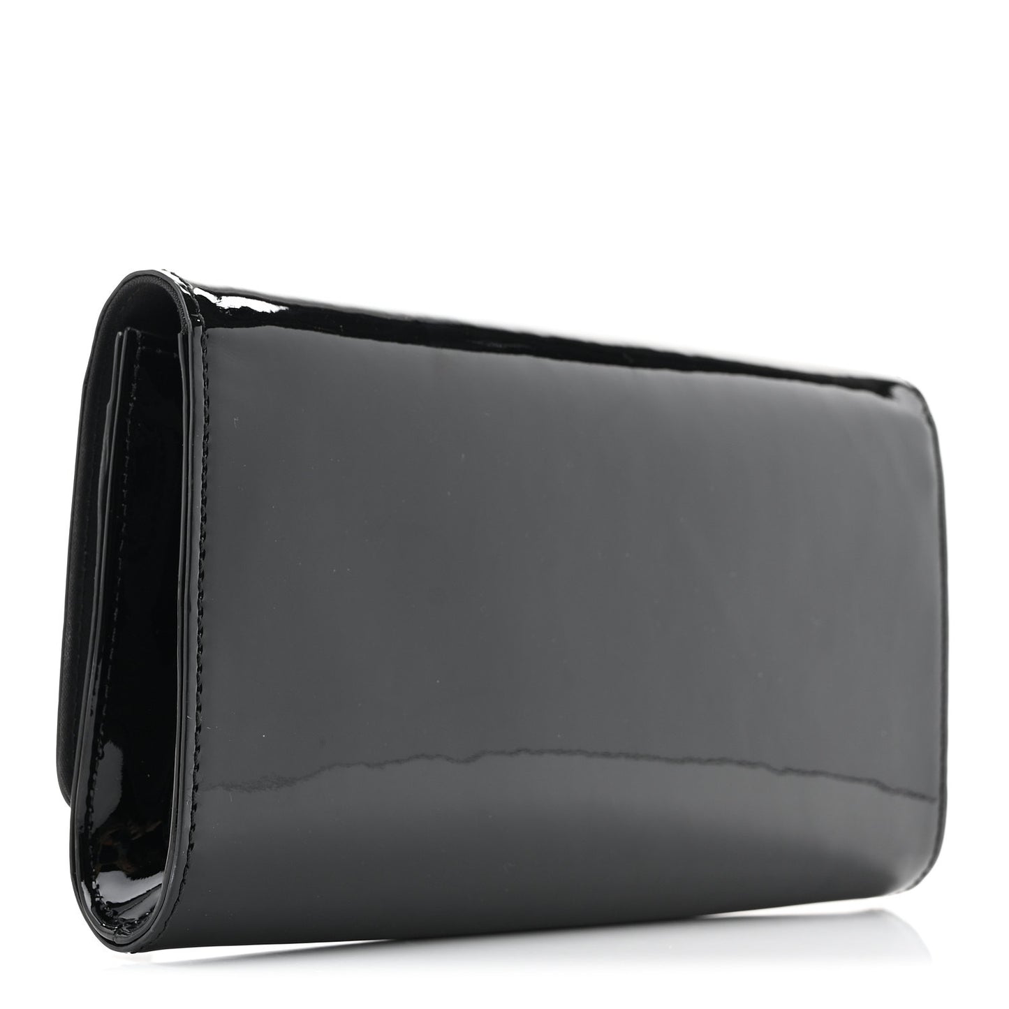 Patent Louise Clutch Black