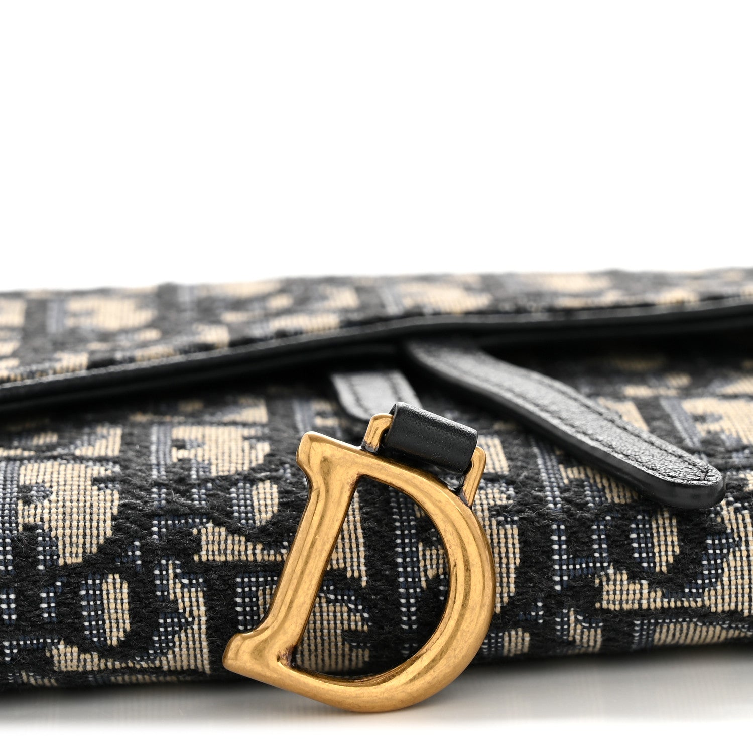 Christian Dior Oblique Saddle Chain Long Wallet Blue 12 of 15