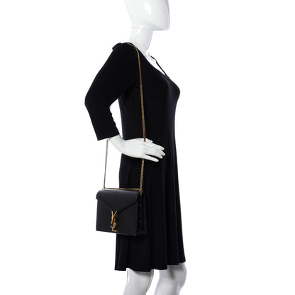Saint Laurent Grain De Poudre Monogram Cassandra Clasp Bag Black Rouge Legion 2 of 12