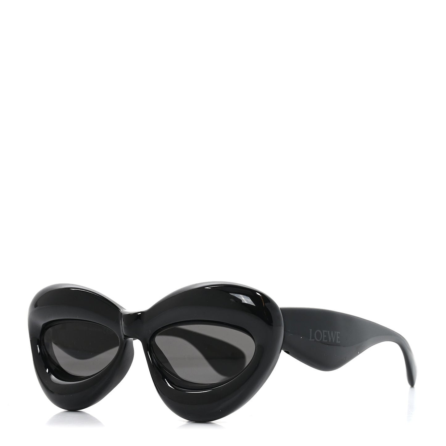 Acetate Inflated Cat-Eye Sunglasses LW40097I Black