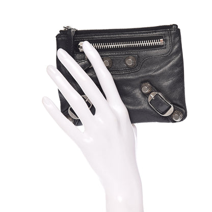 Balenciaga Agneau Giant 12 Silver Hardware M Porte-Monnaie Coin Purse Black 2 of 10