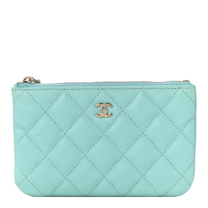 Chanel Caviar Quilted Small Cosmetic Case Light Blue 1 of 11