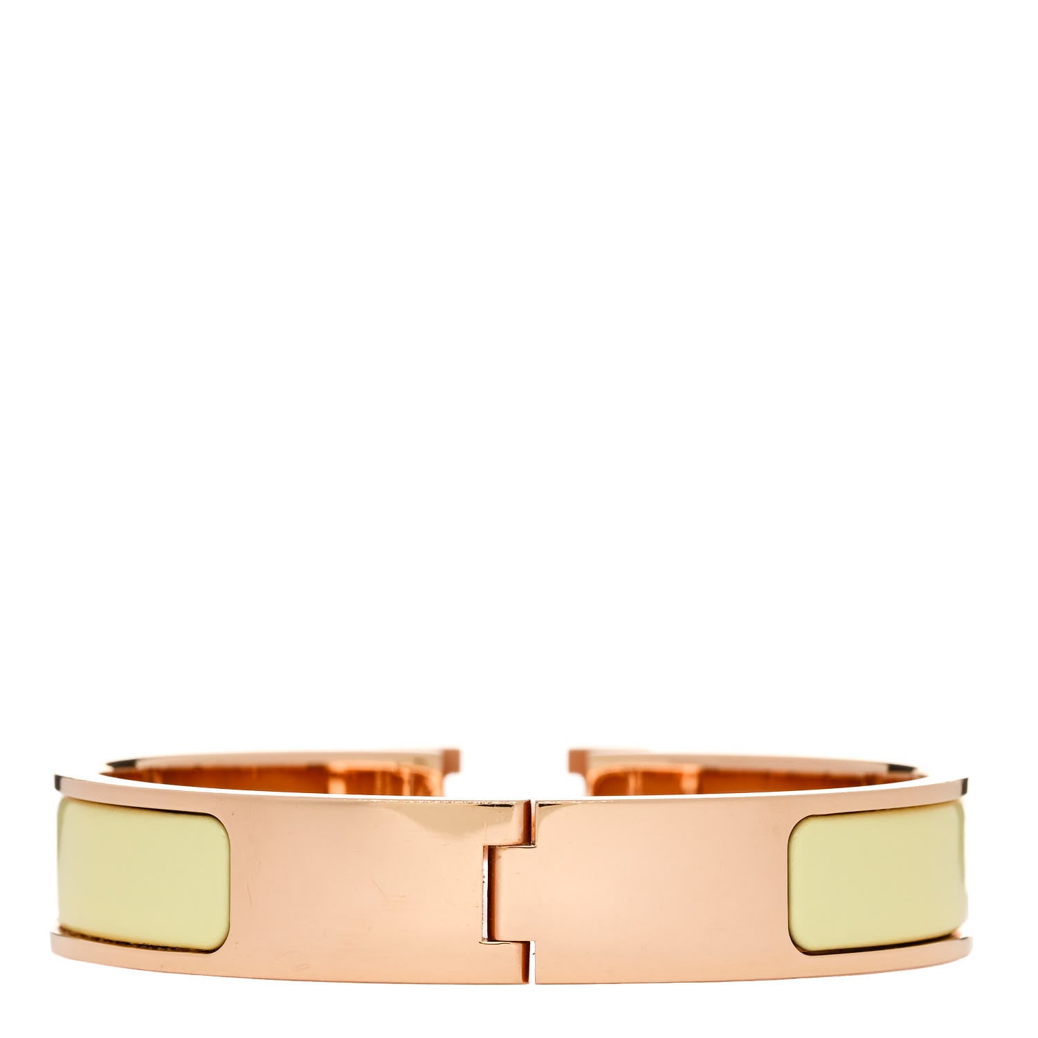 Hermes Enamel Narrow Clic Clac H Bracelet PM Jaune Citron 3 of 4