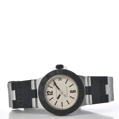 Bulgari Aluminum Rubber 32mm Diagono Quartz Watch 3 of 7