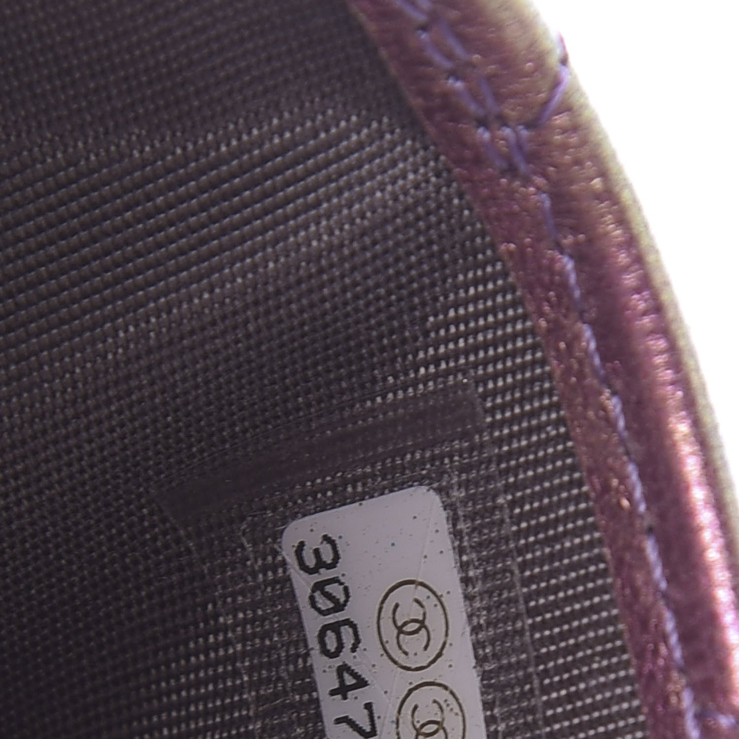 Chanel Iridescent Lambskin Quilted Card Holder Purple 8 of 8