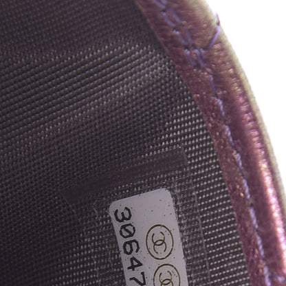 Chanel Iridescent Lambskin Quilted Card Holder Purple 8 of 8