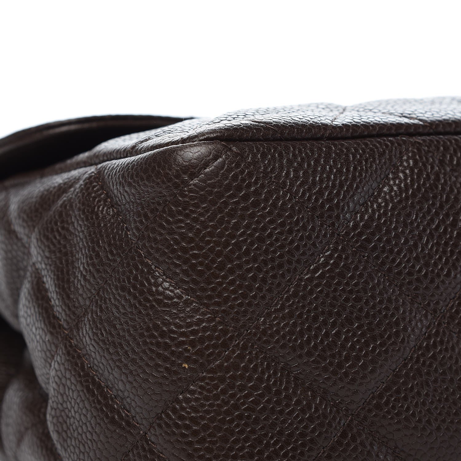 Chanel Caviar Quilted Jumbo Single Flap Dark Brown 11 of 13
