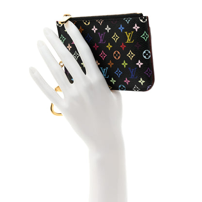 Louis Vuitton Monogram Multicolor Key Pouch Black Grenade 2 of 8