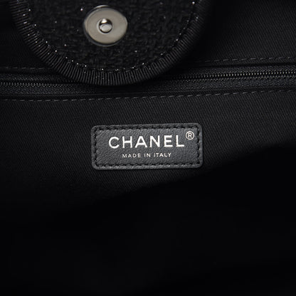 Chanel Lurex Boucle Large Deauville Tote Black 7 of 10