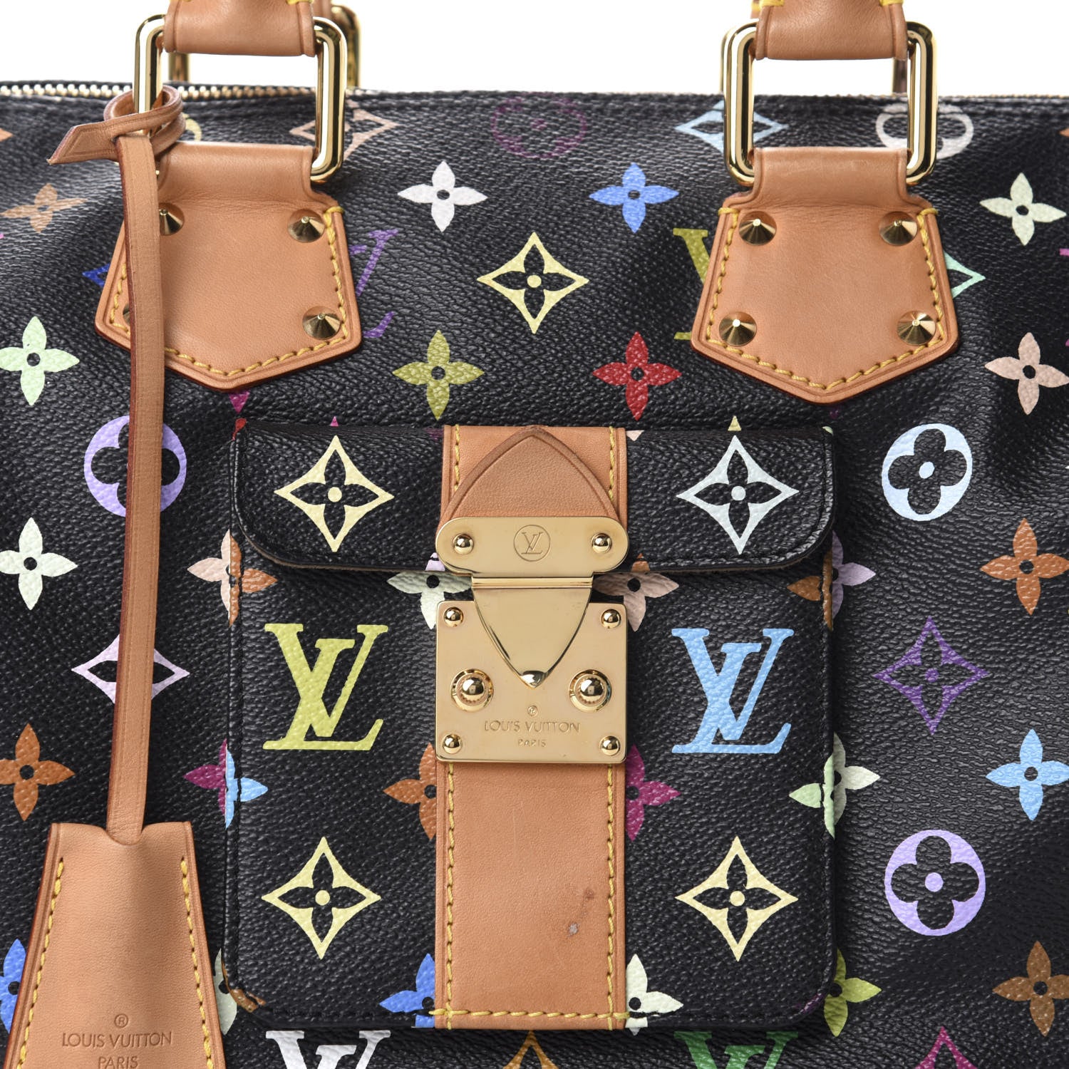 Louis Vuitton Monogram Multicolor Speedy 30 Black 8 of 9