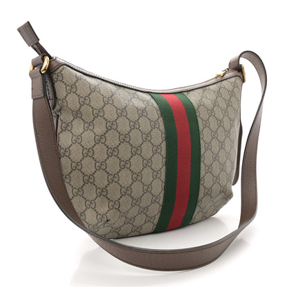 Gucci GG Supreme Monogram Web Small Ophidia Half Moon Hobo Brown 3 of 12