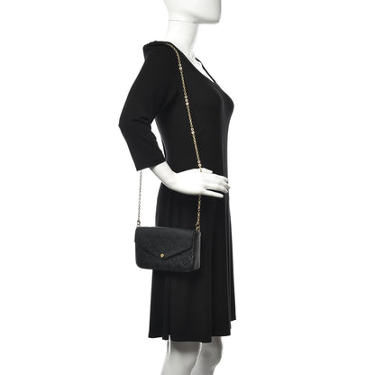 Louis Vuitton Empreinte Pochette Felicie Chain Wallet Black 2 of 14