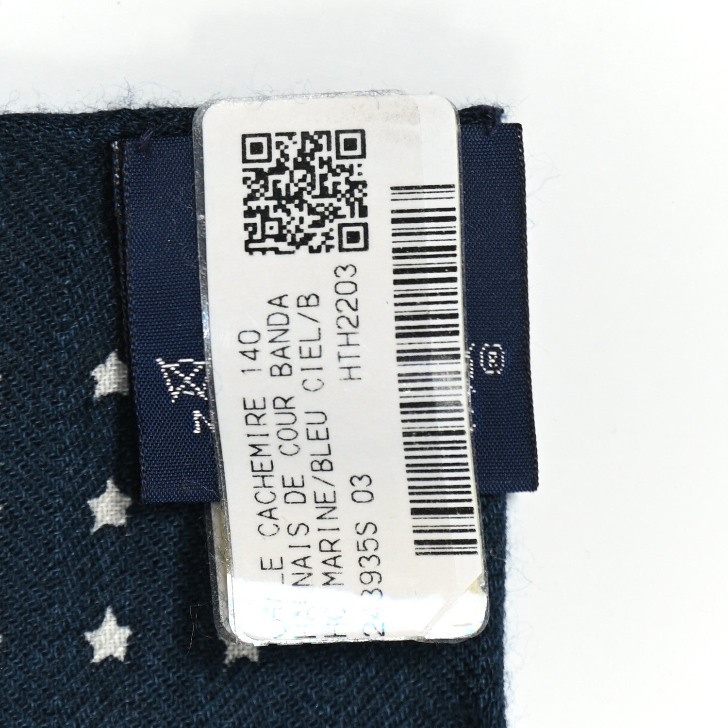 Hermes Silk Harnais De Cour Bandana Shawl 140 Marine Bleu Ciel 3 of 7