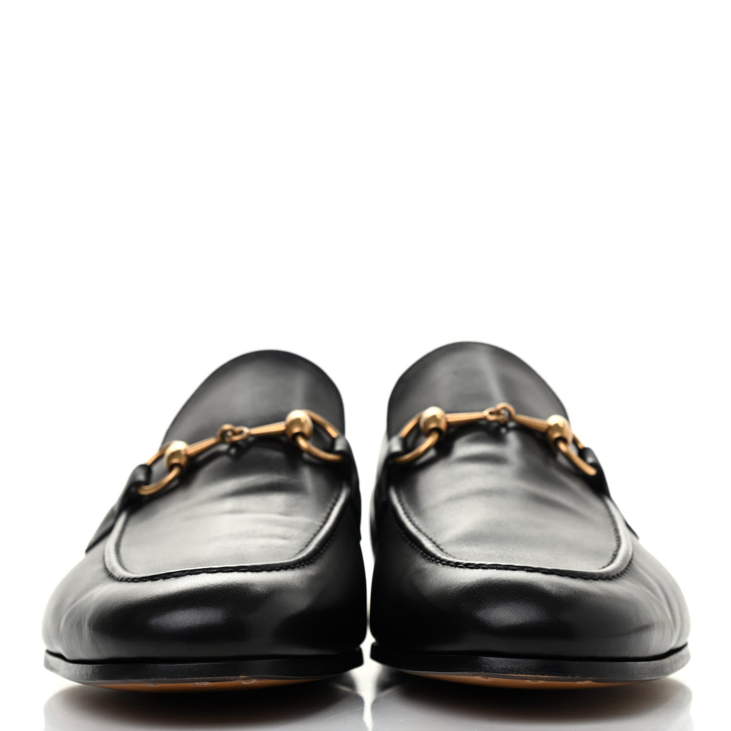 Gucci Calfskin Horsebit Mens Jordaan Loafers 8.5 Black 2 of 4