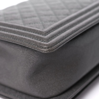 Chanel Caviar Quilted New Medium Boy Flap Grey 10 of 15
