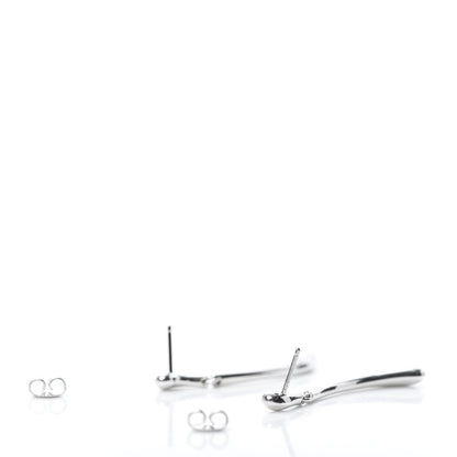 Tiffany Sterling Silver Elsa Peretti Teardrop Link Earrings 3 of 5