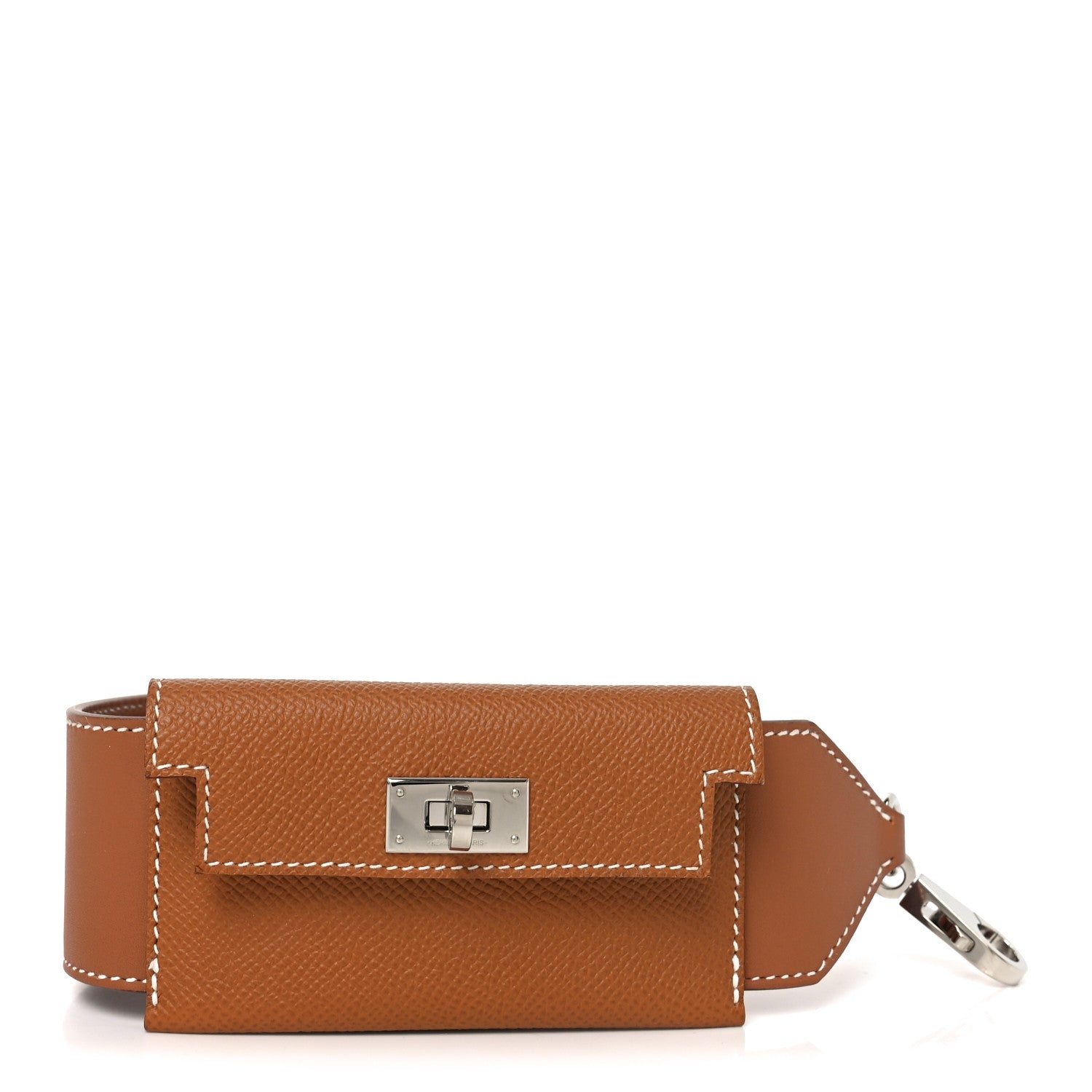Hermes Swift Epsom Pocket Kelly Shoulder Strap Gold 1 of 5