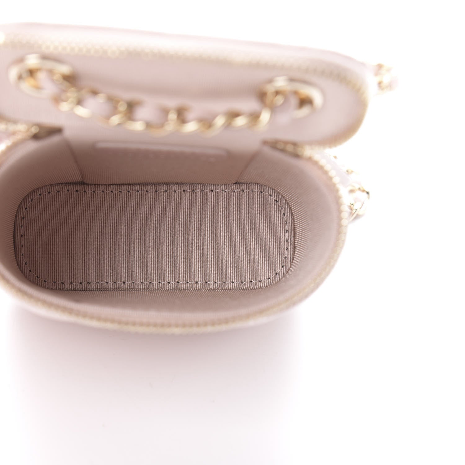 Chanel Caviar Quilted Small Vertical Coco Beauty Vanity Case With Chain Light Pink 5 of 11