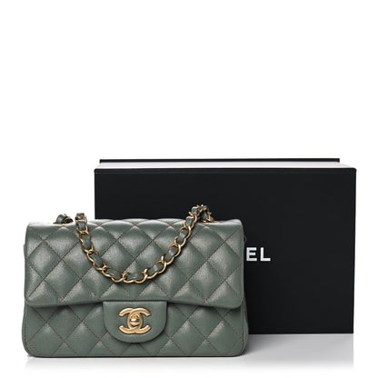 Chanel Iridescent Caviar Quilted Mini Rectangular Flap Green 11 of 11