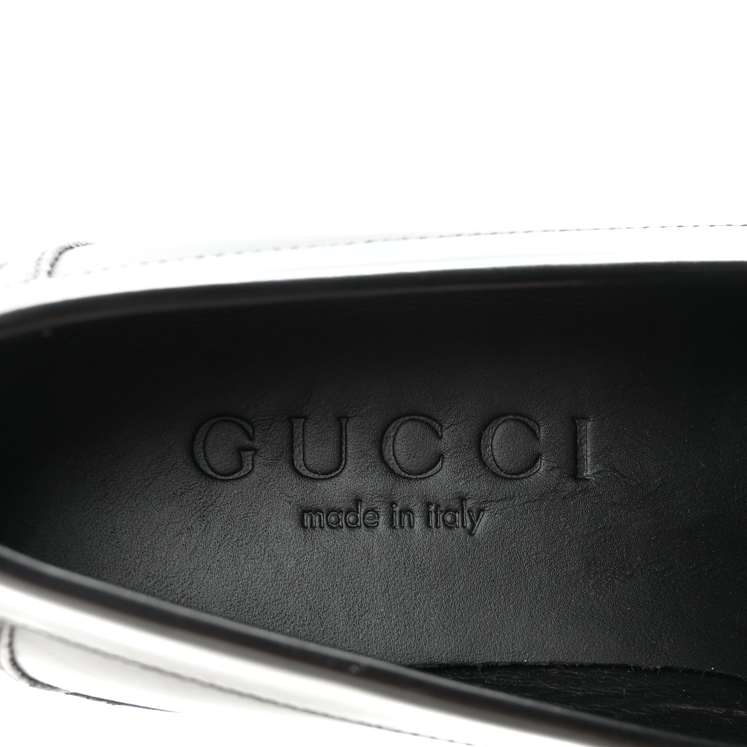 Gucci Calfskin Millennial Ribot Womens GG Loafers 37.5 Black 8 of 10