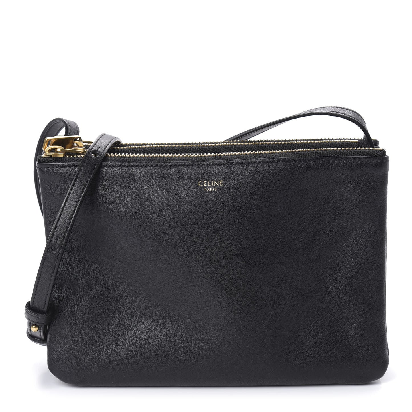 Lambskin Small Trio Crossbody Bag Black