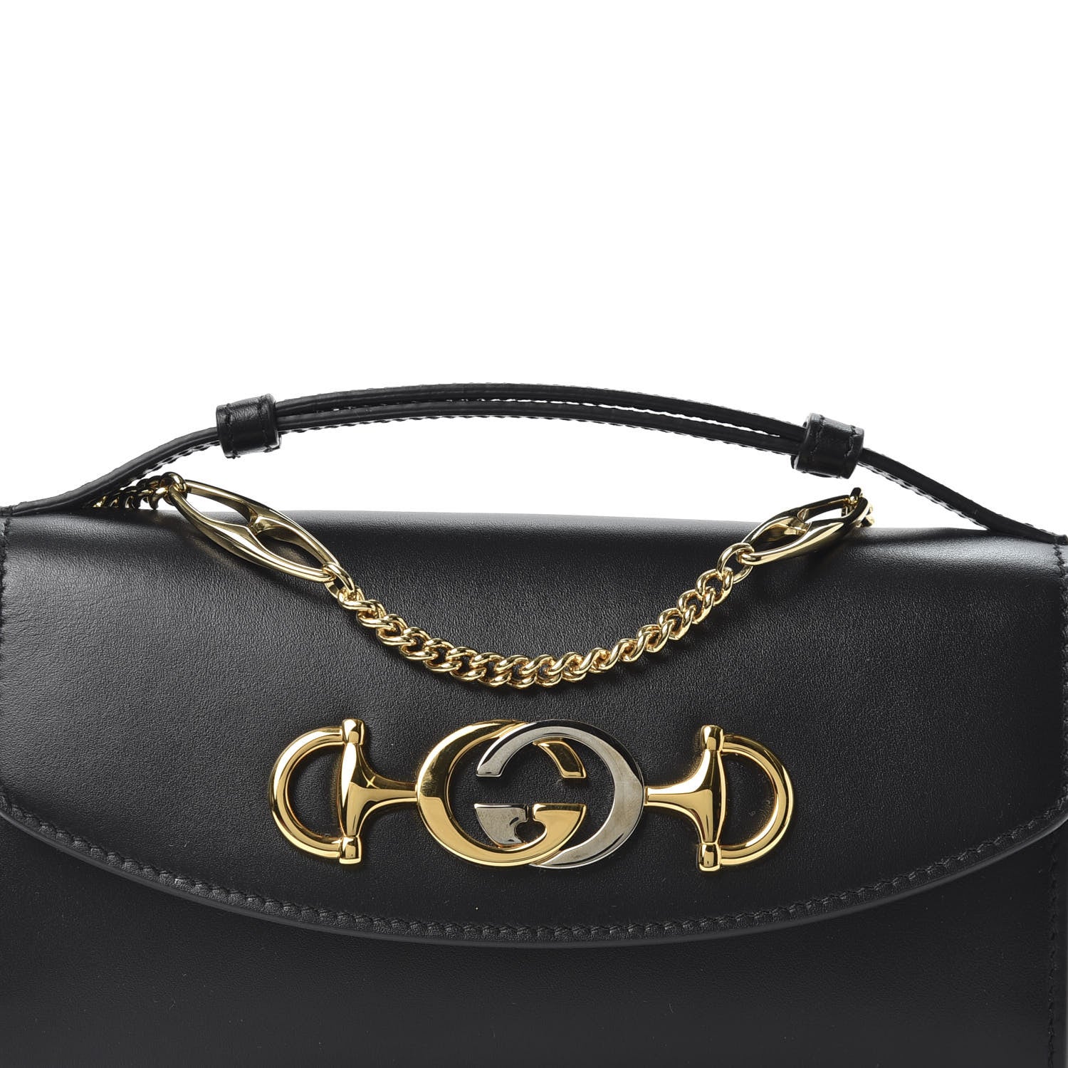 Gucci Smooth Calfskin Mini Zumi Shoulder Bag Black 9 of 9