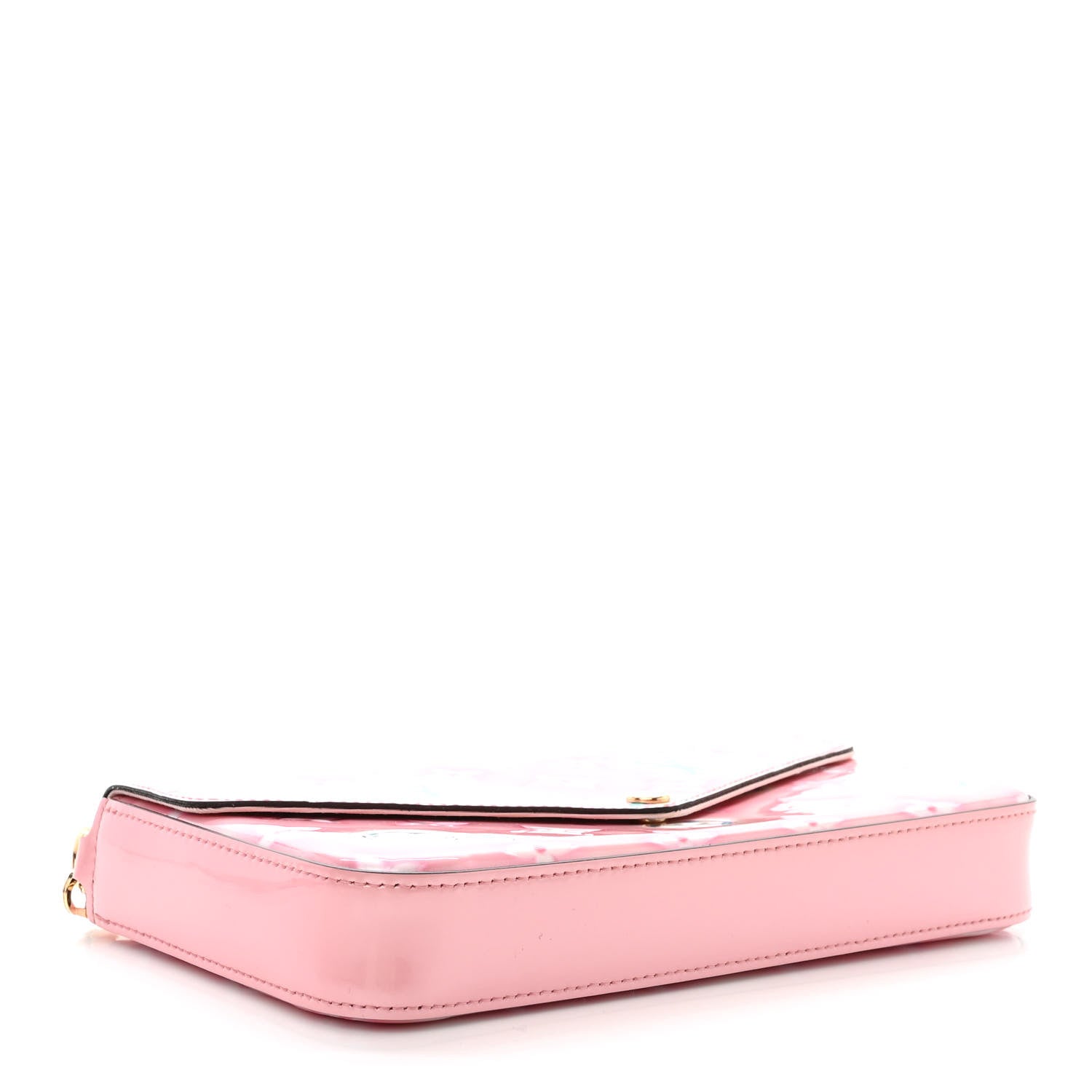 Louis Vuitton Vernis Valentine Felicie Pochette Chain Wallet Light Pink Neon 5 of 13