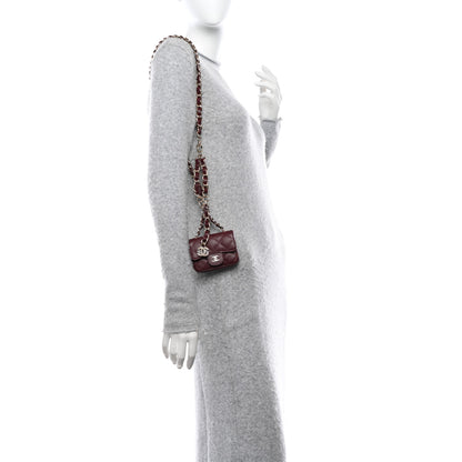 Chanel Caviar Quilted Mini Chain Belt Bag Burgundy 2 of 12
