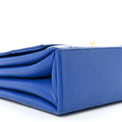 Chanel Calfskin Stitched Large Single Flap Royal Blue 9 of 11