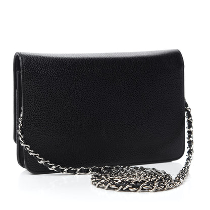 Chanel Caviar Timeless CC Wallet On Chain WOC Black 3 of 11