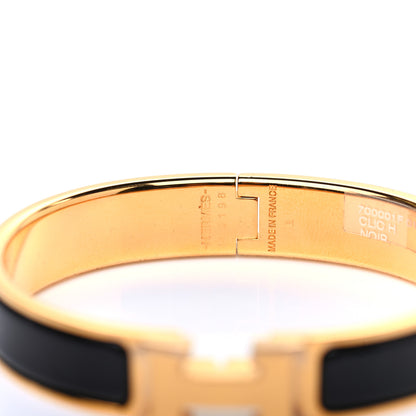 Hermes Enamel Narrow Clic Clac H Bracelet GM Black 4 of 4