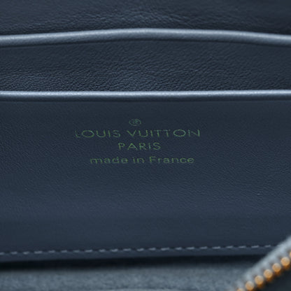 Louis Vuitton Embroidered Monogram Denim New Wave Chain Pochette Blue 6 of 9