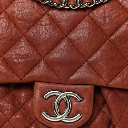 Chanel Washed Lambskin Quilted Medium Chain Around Messenger Brown 8 of 10