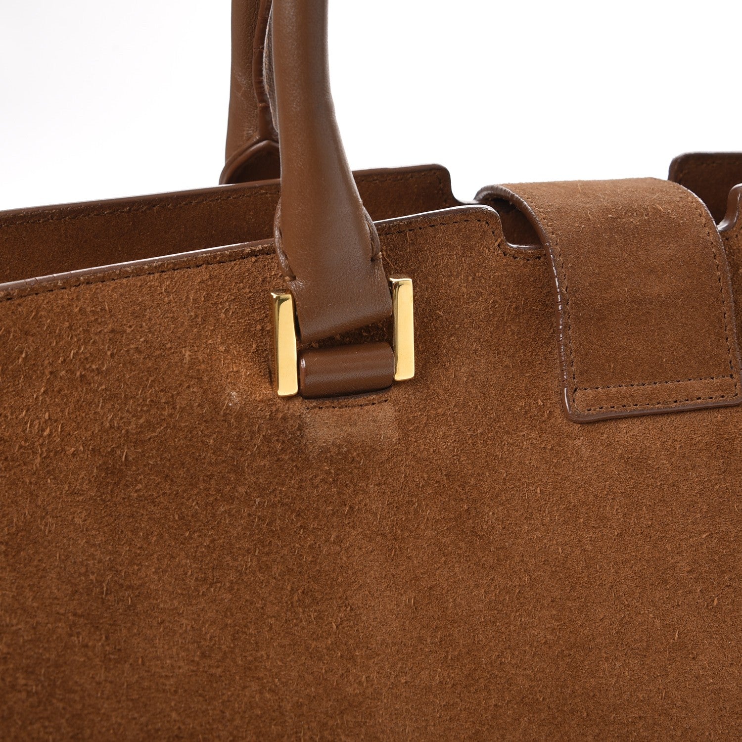 Saint Laurent Suede Medium Classic Y Cabas Light Ocre 16 of 26