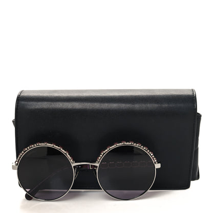 Chanel Metal Calfskin Round Chain Sunglasses 4265-Q Brown 7 of 7
