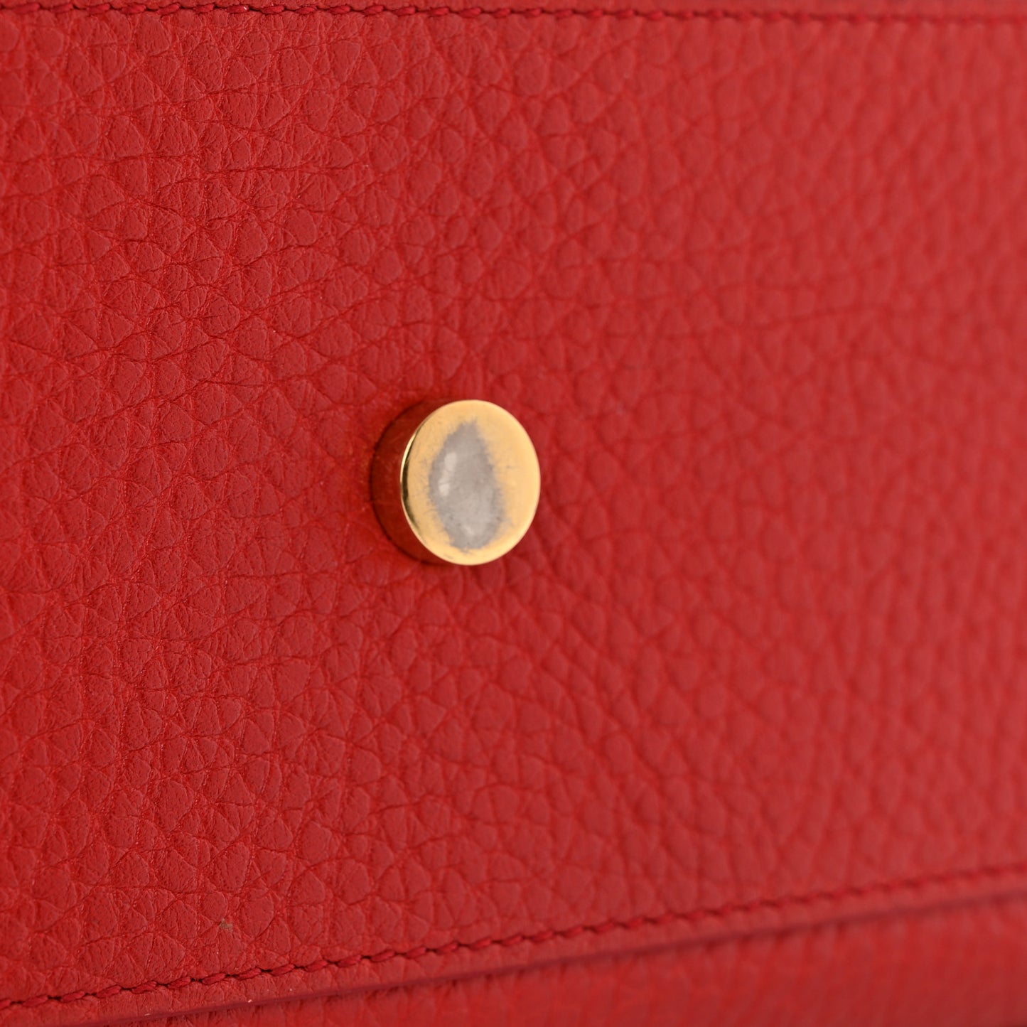 Grained Calfskin Nano Sac De Jour Lipstick Red