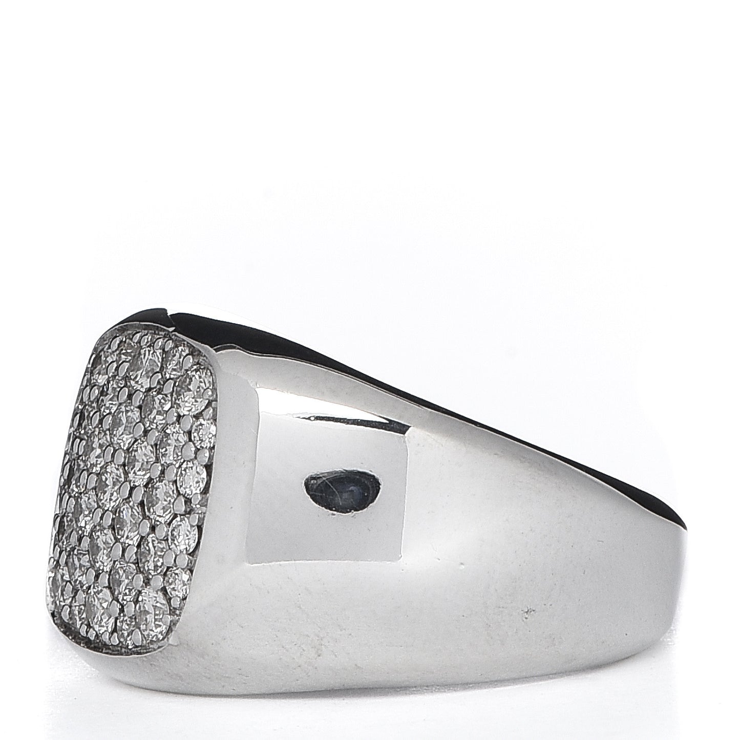 Sterling Silver Diamond Mens 12mm Signet Ring 60 9
