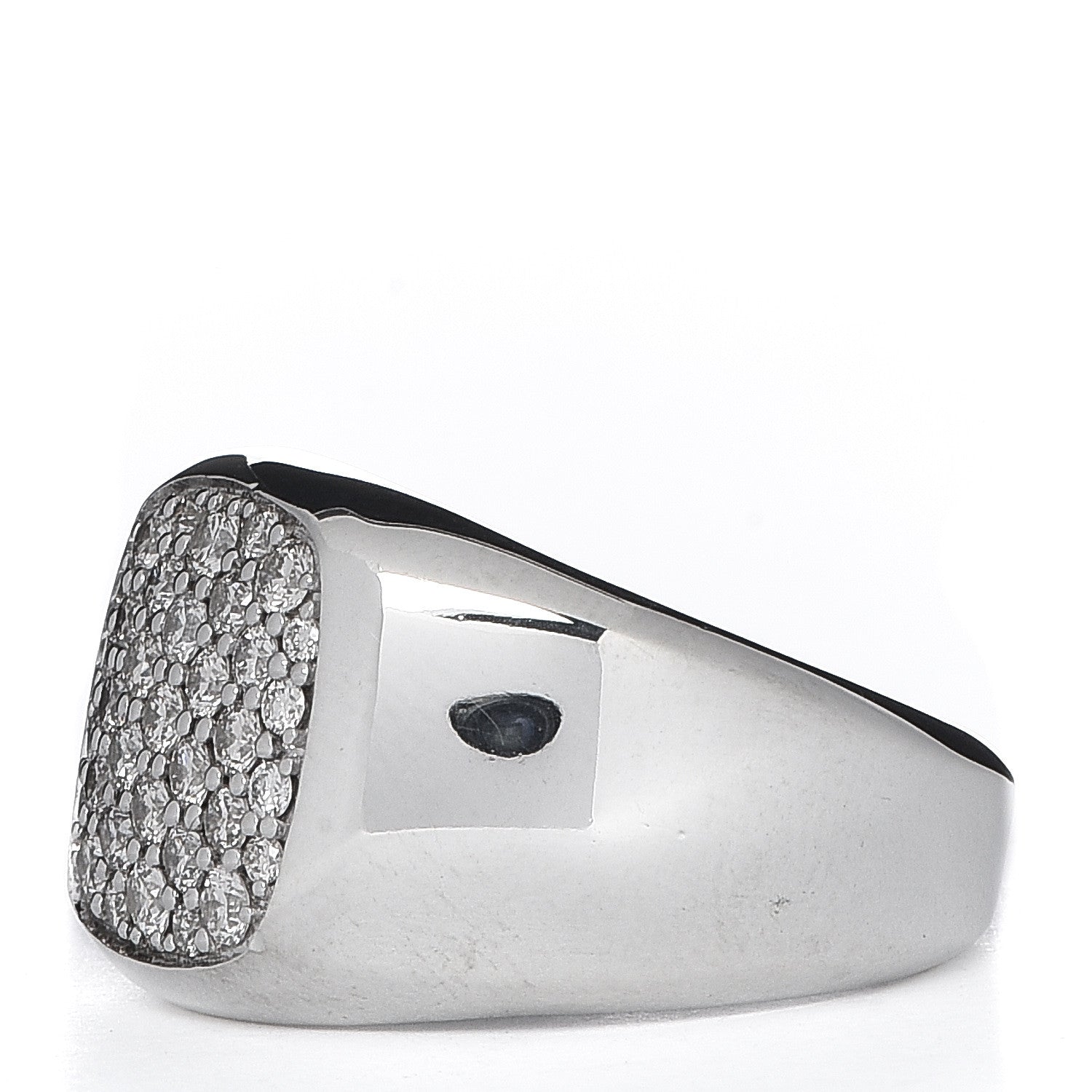 David Yurman Sterling Silver Diamond Mens 12mm Signet Ring 60 9 3 of 6