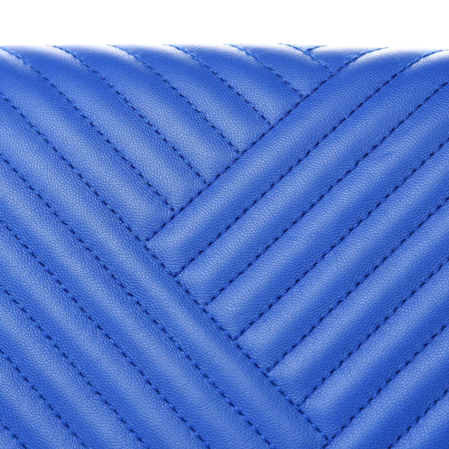 Lambskin Large CC Crossing Flap Blue