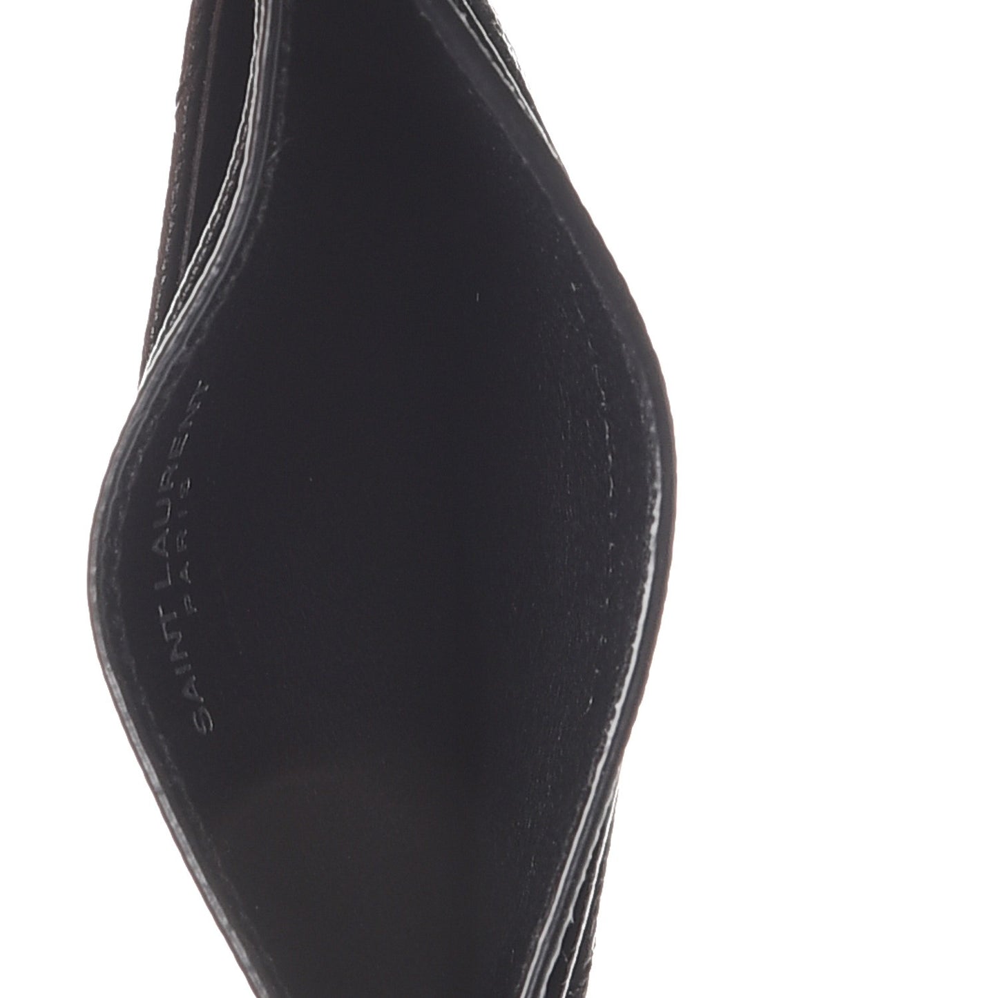 Grain De Poudre Matelasse Chevron Monogram Credit Card Case Black