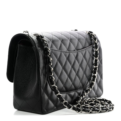 Chanel Caviar Quilted Jumbo Double Flap Black 3 of 11