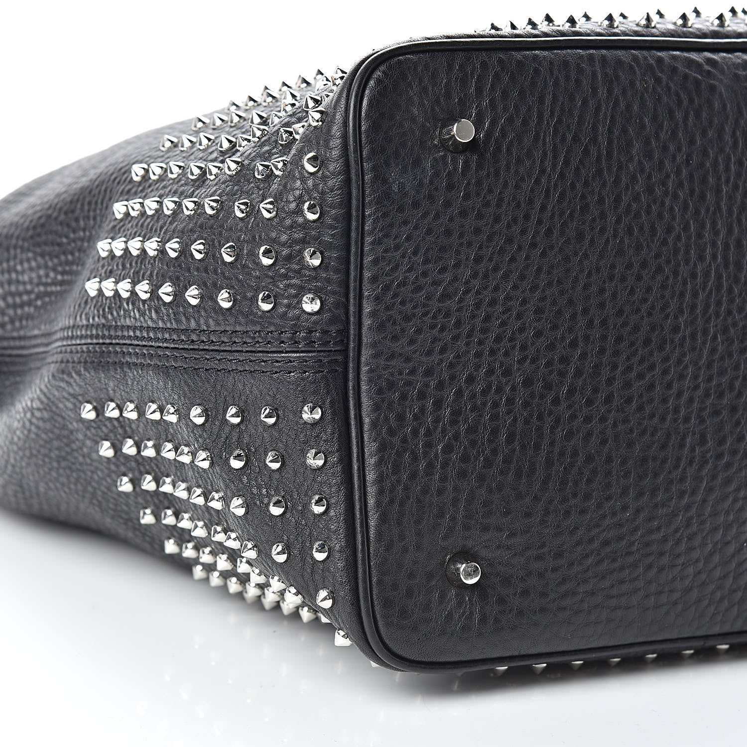 Burberry Calfskin Studded Medium Susanna Hobo Black 10 of 11