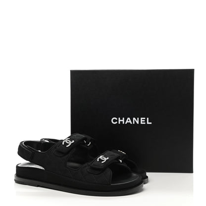 Chanel Mixed Fibers Velcro Dad Sandals 41 Black 9 of 9