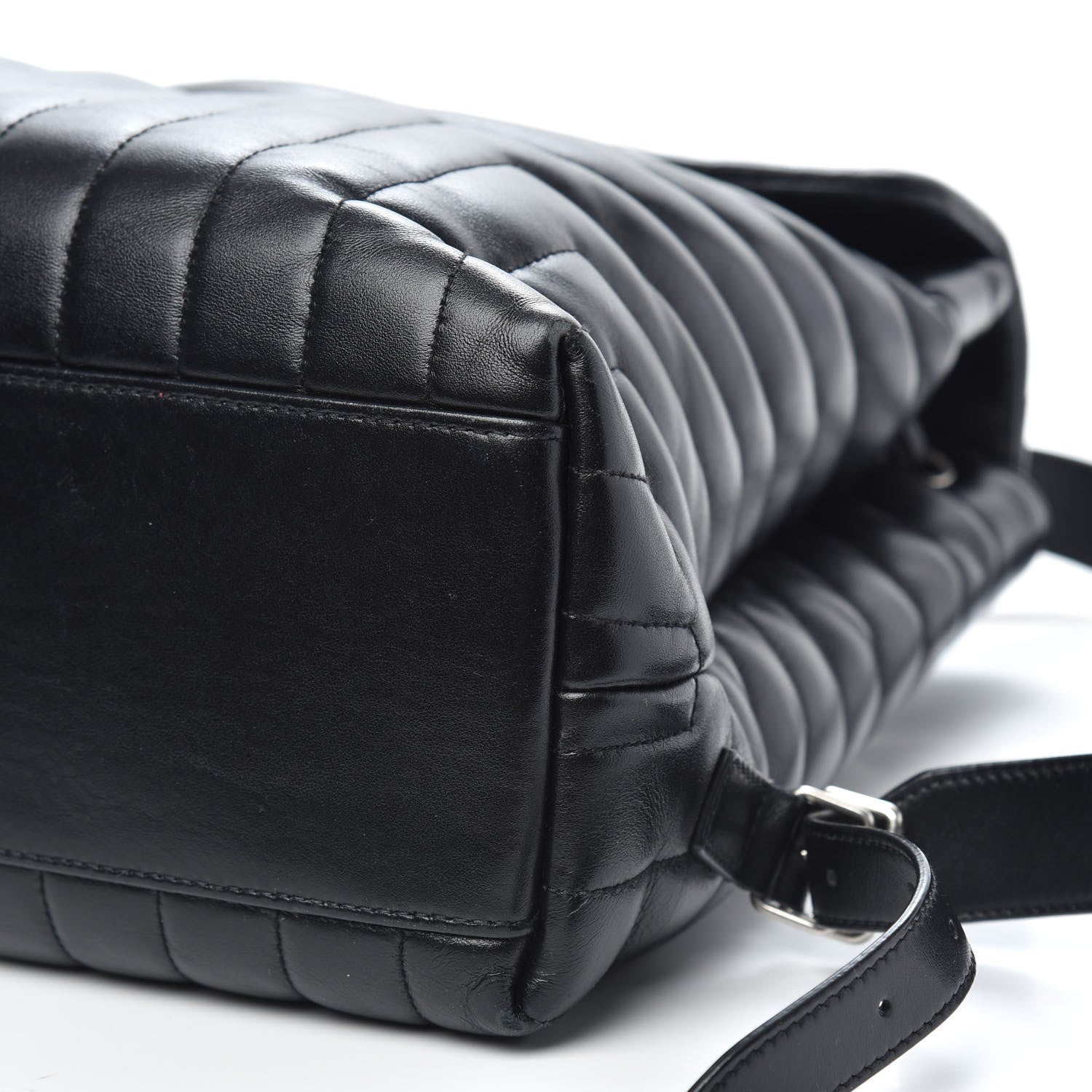 Saint Laurent Calfskin Y Quilted Monogram Medium Loulou Backpack Black 11 of 12
