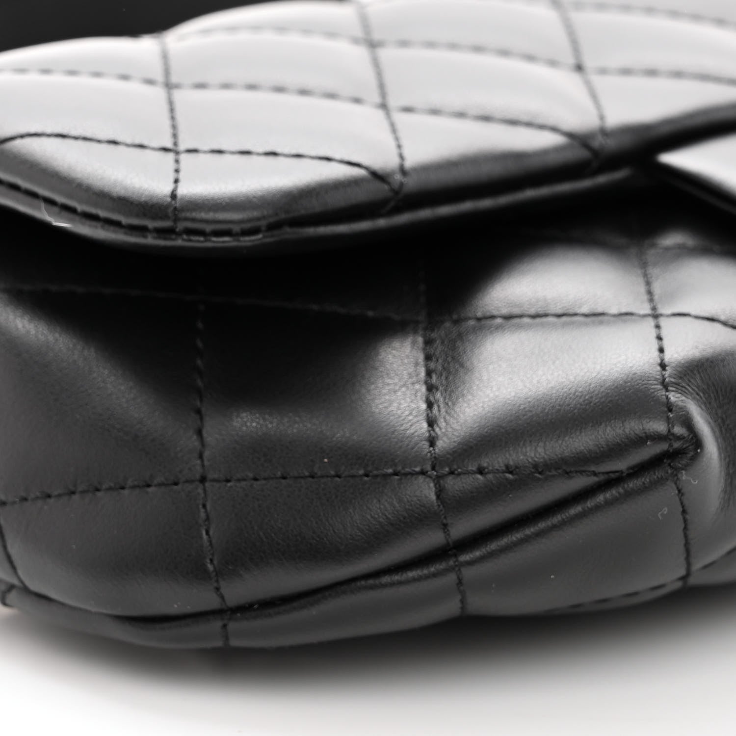 Chanel Calfskin Quilted CC Uniform Flap Belt Bag Black 8 of 9